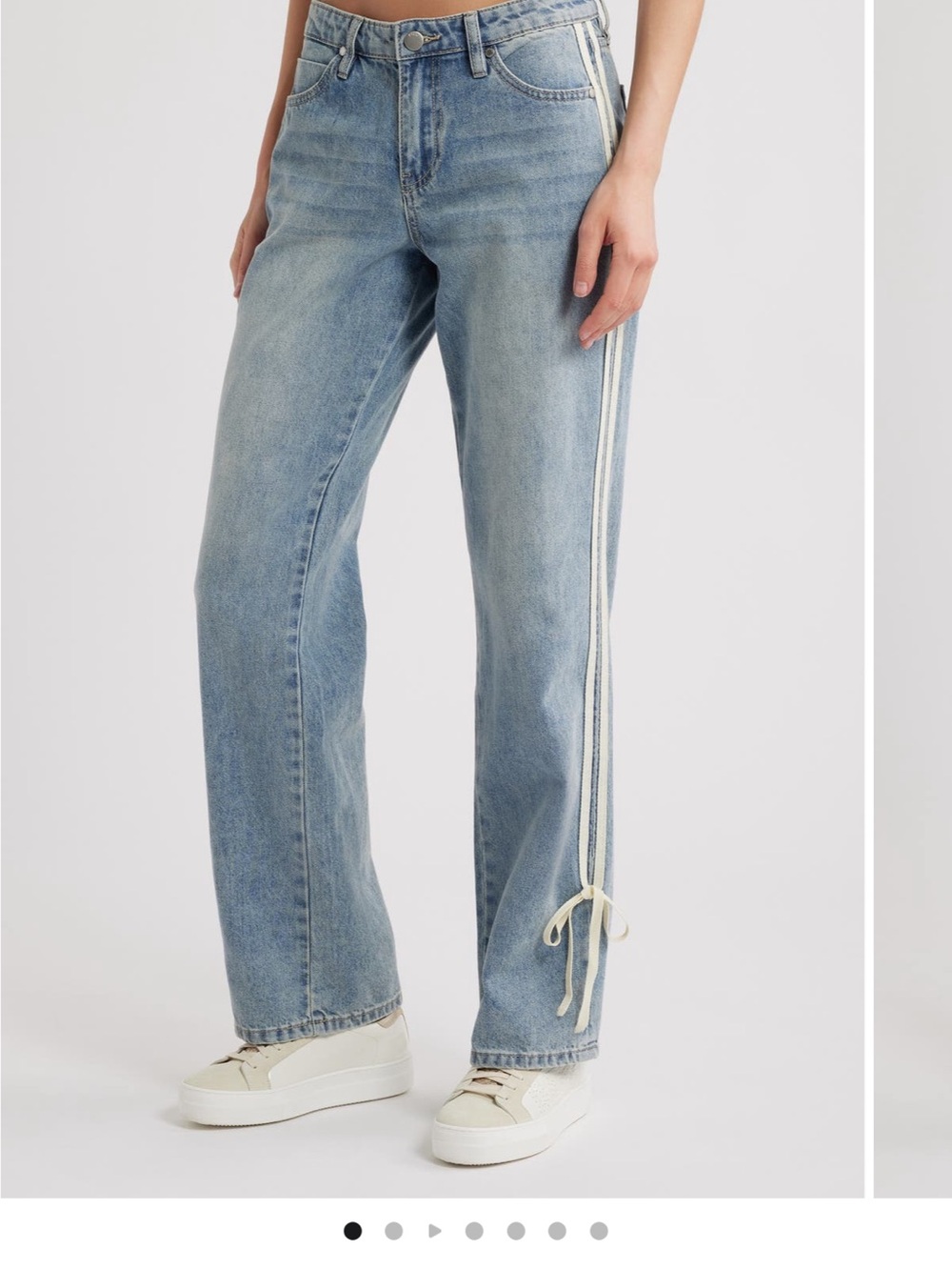 Nordstrom PCTL Light Blue Women's Side Stripe Wide Leg Jeans Women’s 29/10